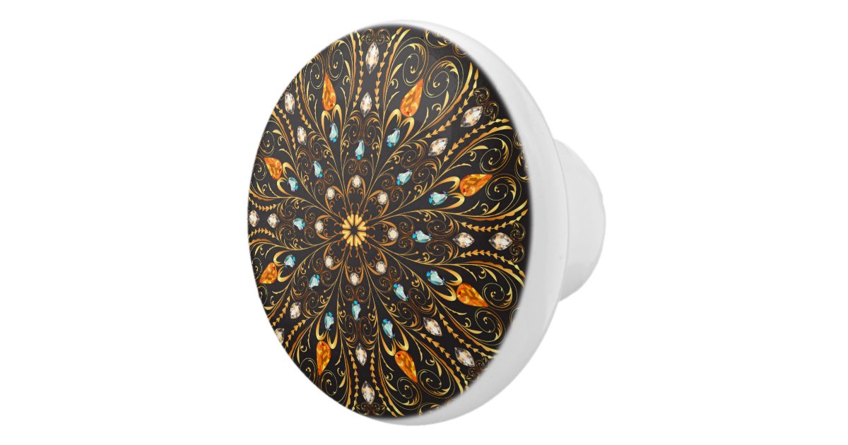 Elegant Ornate Gold Knobs Zazzle