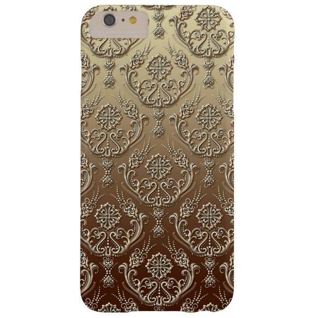 Elegant Ornate Gold Embossed Damask Case-Mate iPhone Case (Back)