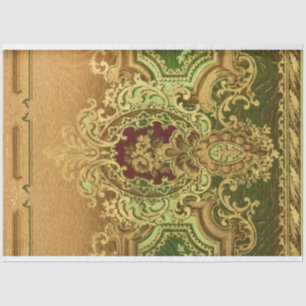 Elegant Ornate Gold Rococo Floral Tissue Paper