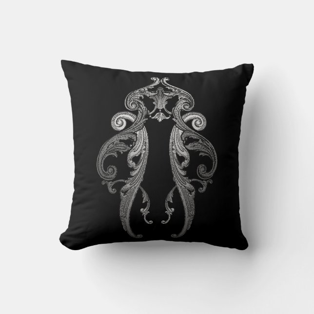 Elegant Ornate Goth Design (Version 2) Pillow (Front)