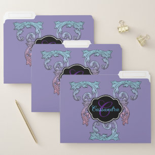 Elegant, Ornate Personalized Vintage Victorian File Folder