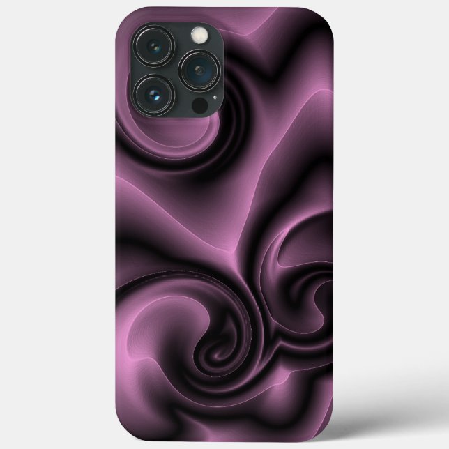 Elegant Ornate Psychedelic Purple Swirls Pattern Case-Mate iPhone Case (Back)