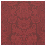 Elegant Ornate Red Victorian Damask Fabric