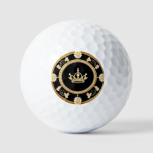 Elegant Ornate Royal Crown Symbol Golf Balls