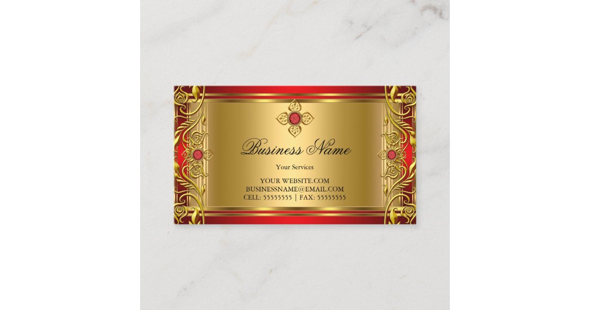 Elite Fashion Designer Black Gold Gems Square Business Card, Zazzle