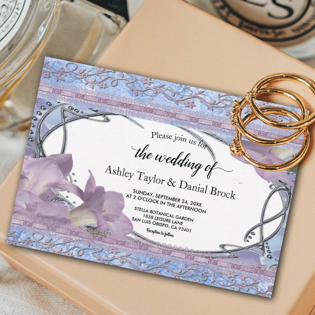 Elegant Ornate Script Classy Luxury Formal Wedding Invitation (Creator Uploaded)