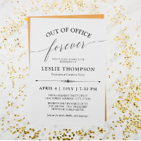 Elegant Out of Office Forever Retirement Party Invitation