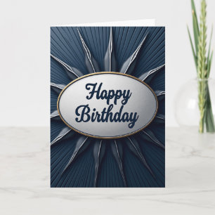 Elegant Oval Birthday Card