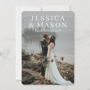 Elegant Overlay Eloped Announcement Invitation