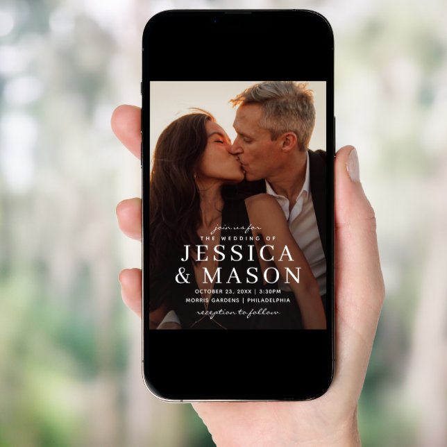 Elegant Overlay Modern Wedding Invitation (Front Digital)