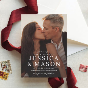 Elegant Overlay Modern Wedding Invitation