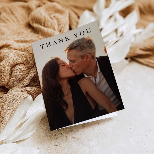 Elegant Overlay Modern Wedding Thank You Card (Creator Uploaded)