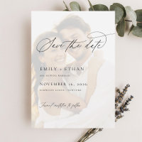 Elegant Overlay Photo Wedding Save The Date