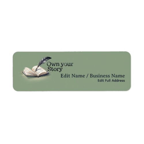 Elegant Own Your Story Return Address Label