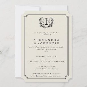 Elegant Oyster JD Law School Graduation Invitation