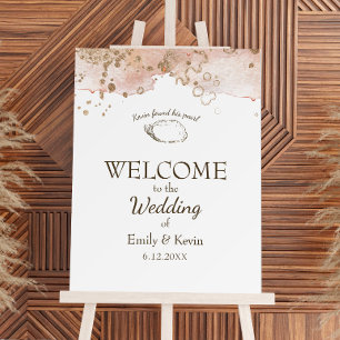 Elegant Oyster Shell Beach Wedding Welcome Foam Board