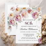 Elegant Painted Floral 80th Birthday Party Invitation<br><div class="desc">Start this special 80th birthday celebration in a elegant style with this beautifully feminine gentle floral invitation with watercolor mixed wildflowers and trailing greenery. All of the text can be personalized for your party including the guest of honor's age. If you have any special requests or require design assistance, just...</div>