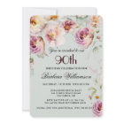 Elegant Painted Floral 90th Birthday Party