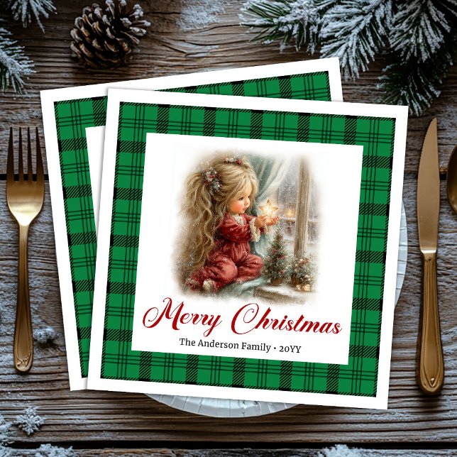 Elegant Painted Illustration Winter Scene Napkins (Elegant Painted Illustration Winter Scene Napkins)