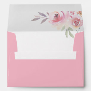 Elegant Painted Watercolor Flowers Envelopes