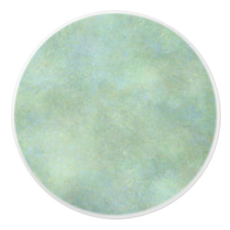 Elegant Painterly Textured Look Light Green Drawer Ceramic Knob