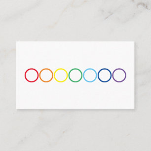 Elegant Painters rainbow colored circles Business Card