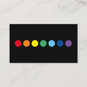 Elegant Painters rainbow colored dots Business Card
