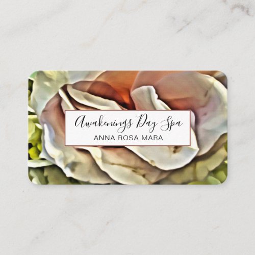  Elegant Painting ROSE QR  Logo Floral Flower Business Card