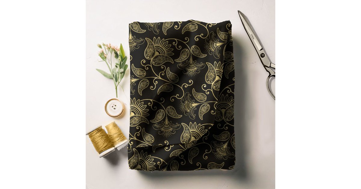 Gold paisley flower guipure, wedding/bridal/prom/nightgown fabric sold by the yard