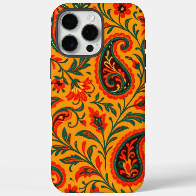 Elegant Paisley Floral Pattern Case-Mate iPhone Case (Back)