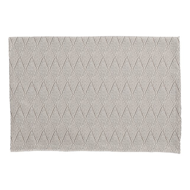 Elegant Pale Cream Faux Diamond Knit Pattern  Pillow Case (Front)
