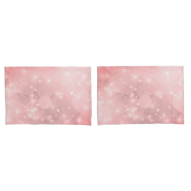 Elegant Pale Pink Sparkly design Pillow Case (Front-Set)