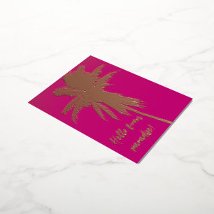 Elegant Palm tree Travel Postcard