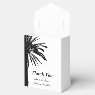 Elegant palm tree wedding party favor boxes
