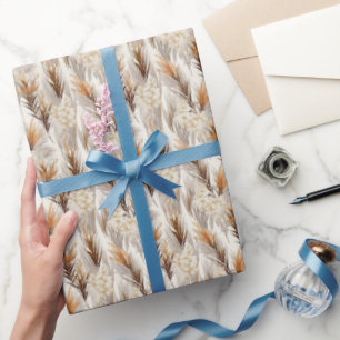 Elegant Pampas Grass tiled Wrapping Paper