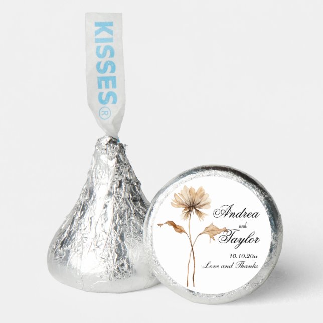 Elegant Pampas Grass Wedding Hershey®'s Kisses® (Front)