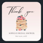 Elegant Pancakes Bridal Shower Thank you Square Sticker<br><div class="desc">Elegant Pancakes Bridal Shower Thank you Square Sticker</div>