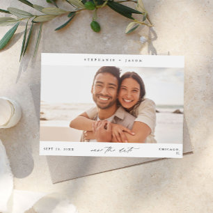 Elegant Panoramic Photo Modern Save the Date Invitation