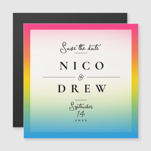 Elegant Pansexual Pride Wedding (Front/Back)