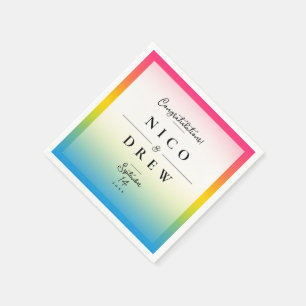 Elegant Pansexual Pride Wedding Napkins