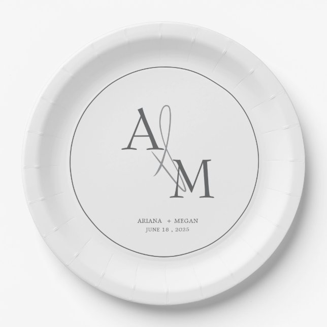 Elegant Paper Plates | Personalized Party Style (Front)