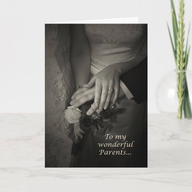 Elegant Parents Thank You for Wedding Help Card (Front)