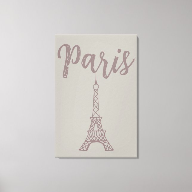 Elegant Paris Eiffel Tower Canvas Wall Art  (Front)