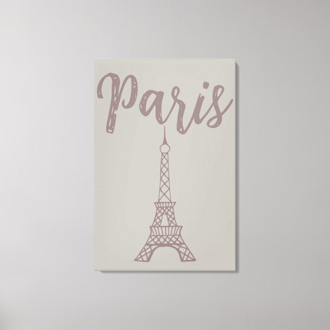 Elegant Paris Eiffel Tower Canvas Wall Art  (Front)