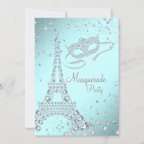 Elegant Paris Masquerade Party Invitation