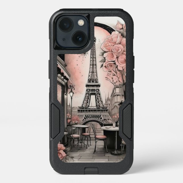 Elegant Paris-Themed Otterbox Case (Back)