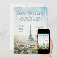 Elegant Paris Save the Date