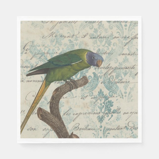 Elegant Parrot Napkins (Front)