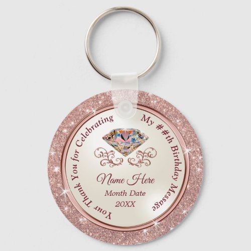 Elegant Party Favors for Adults Birthday Wedding Keychain