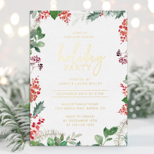 Elegant Party Foil Holiday Card